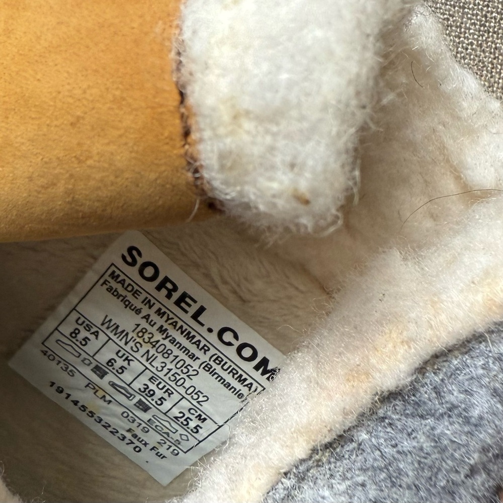 Sorel Women's Size 8.5 Out N About Plus Duck Boots Waterproof Lace Up Grey - Picture 8 of 8